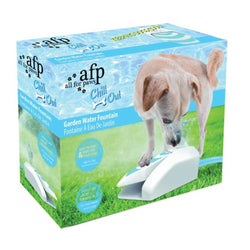 Dog Drinking Water Fountain Outdoor AFP Garden Push On Pet Sprinkler