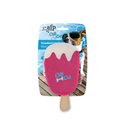 Dog Drinking Sponge Soak - Strawberry Ice Cream Shape Chew Play Toy