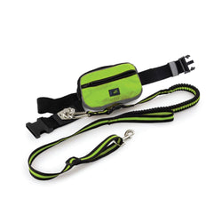 Jogging Dog Bungee Leash - Adjustable Waist Belt Bag + Hands Free