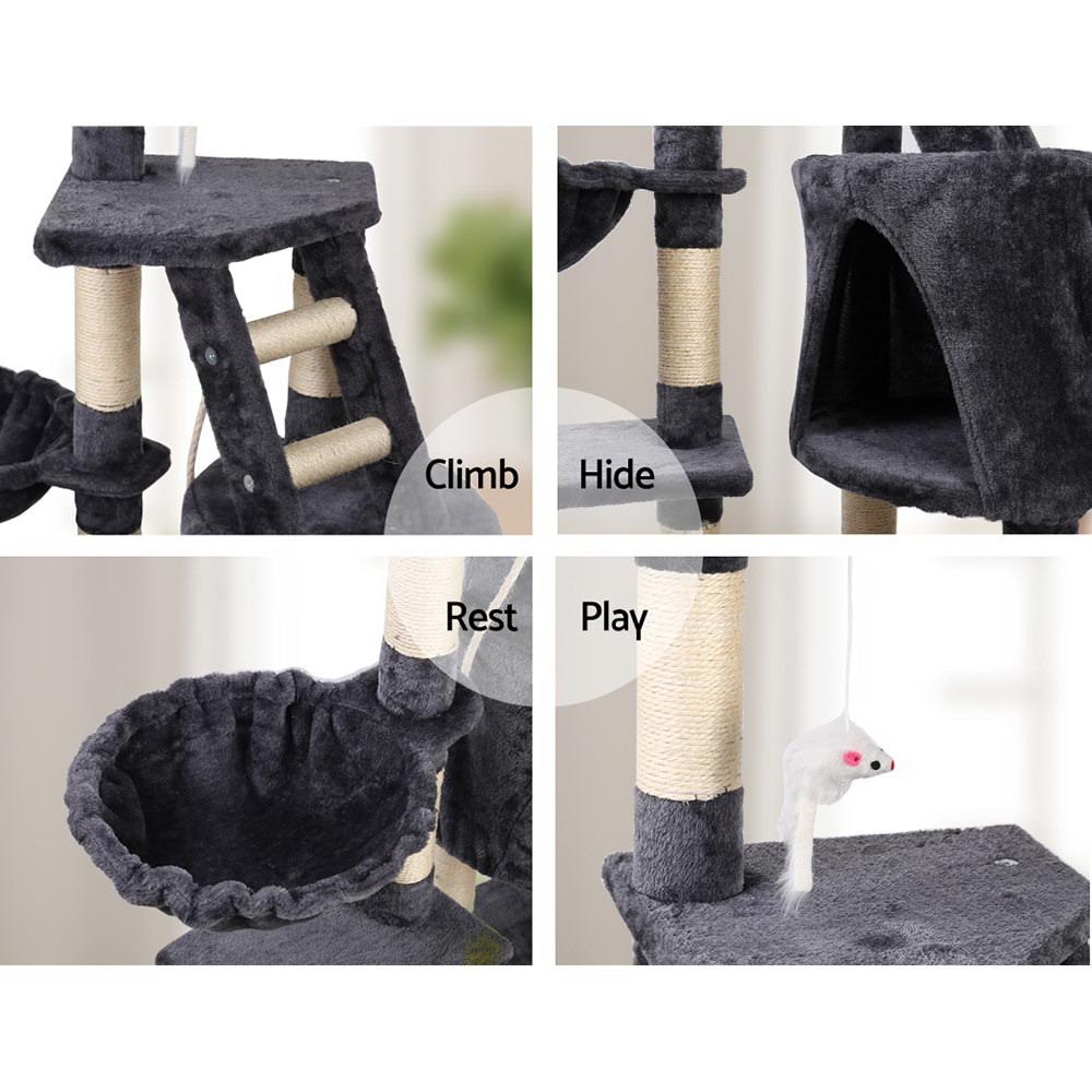 i.Pet Cat Tree 120cm Tower Scratching Post Scratcher Wood Condo House