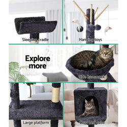 i.Pet Cat Tree 140cm Tower Scratching Post Scratcher Trees Toys Condo